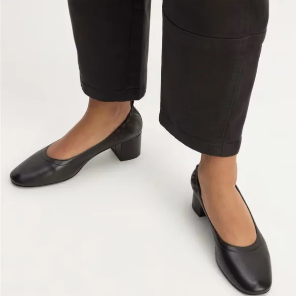 • Everlane • Women’s The Day Heel Leather BlackSize 8