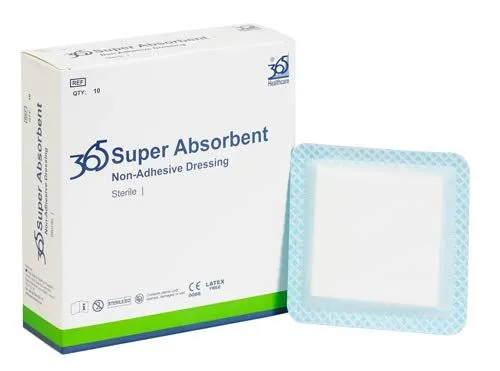 365 Super Absorbent Dressing 10 cm x 10 cm - Pack of 10 (Ref 36590082)