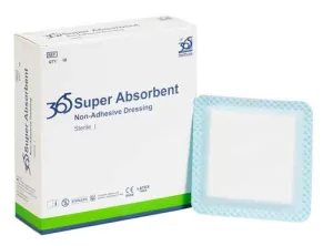 365 Super Absorbent Dressing 10cm x 10cm - Non adhesive (x10)