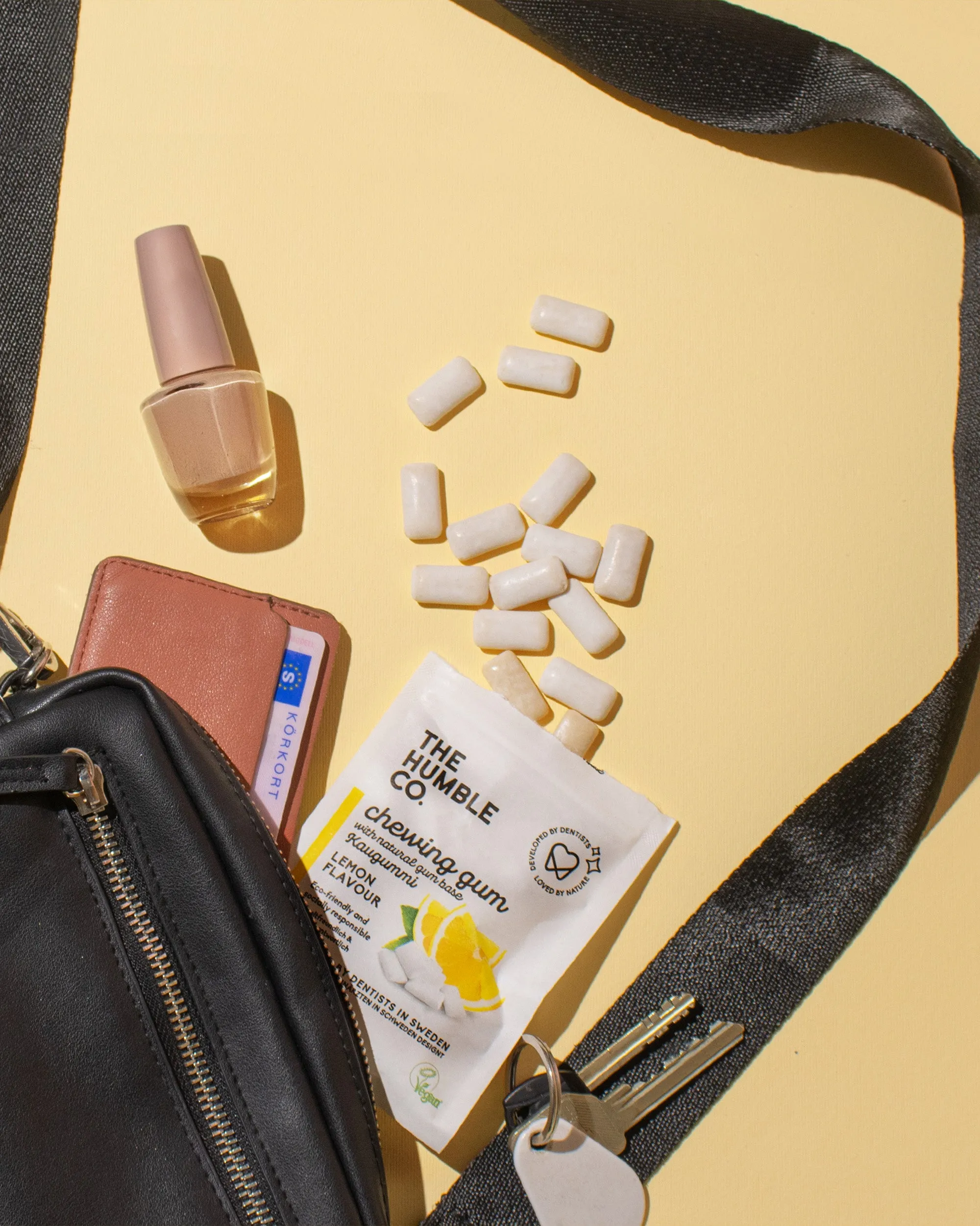 4x Natural Chewing Gum - Lemon