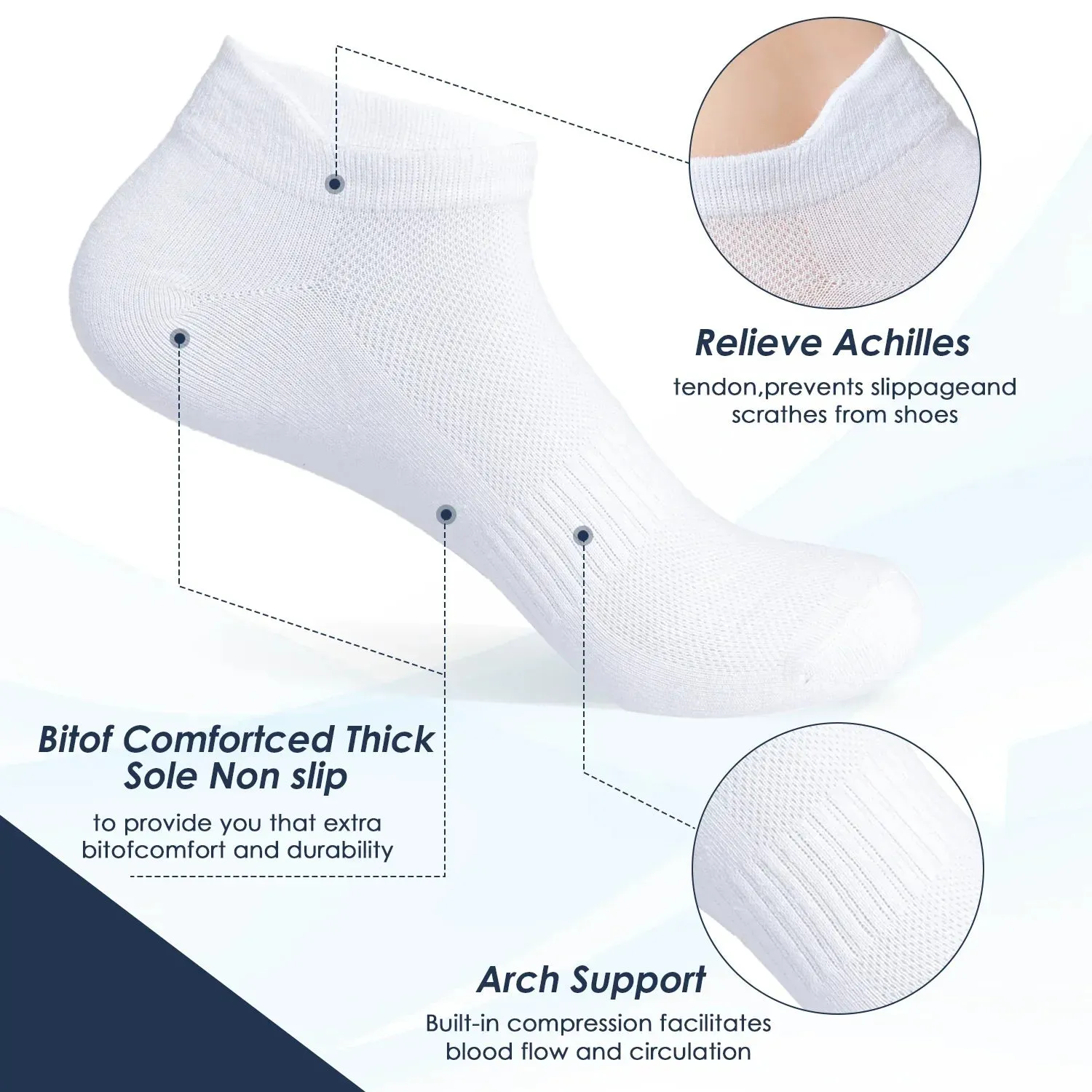 6 Pairs Ankle Socks