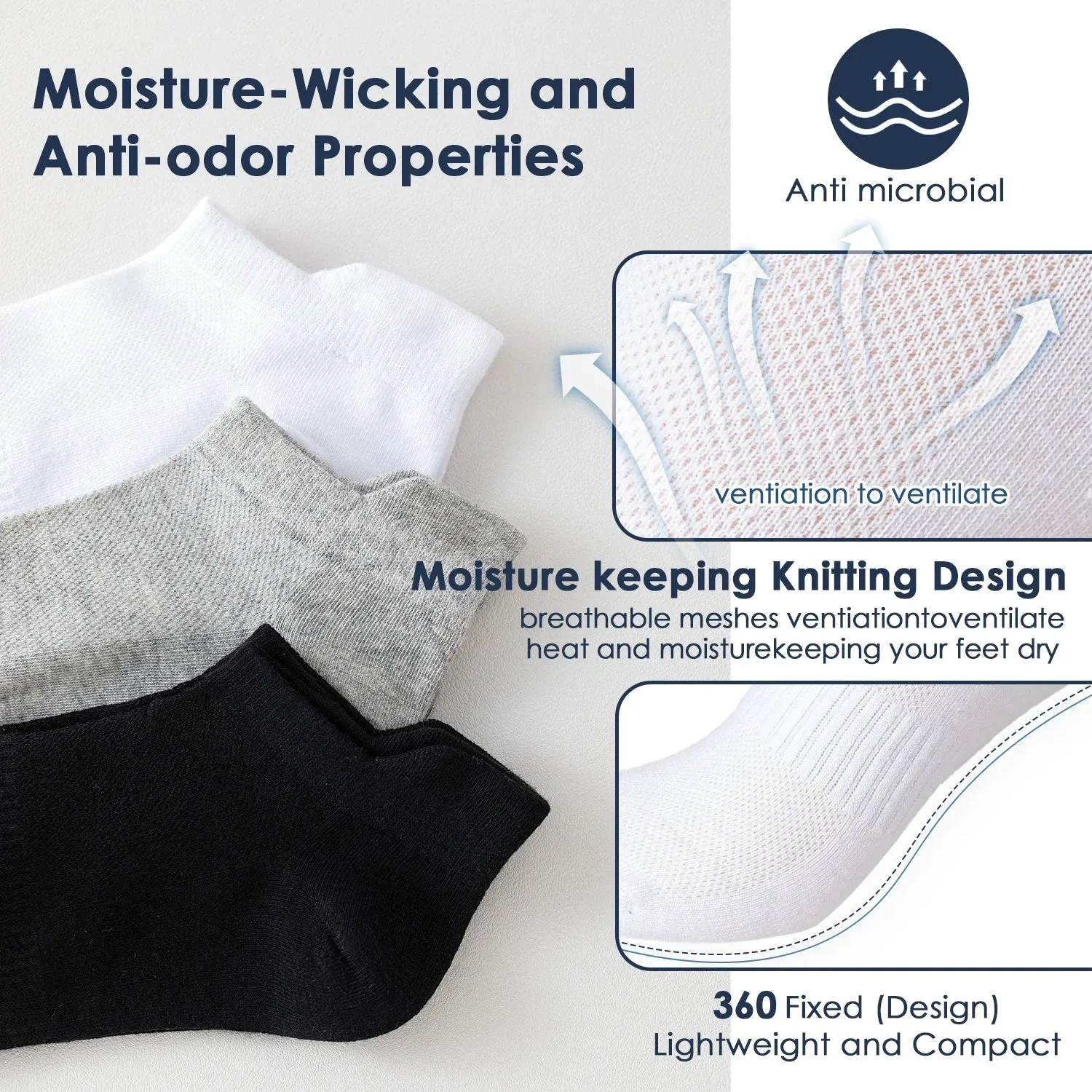 6 Pairs Ankle Socks