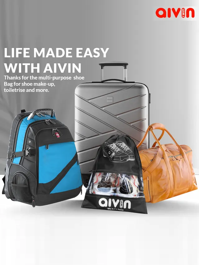 AIVIN EMBRACE SHOE BAG - BLACK (1 SET-6 PCS)