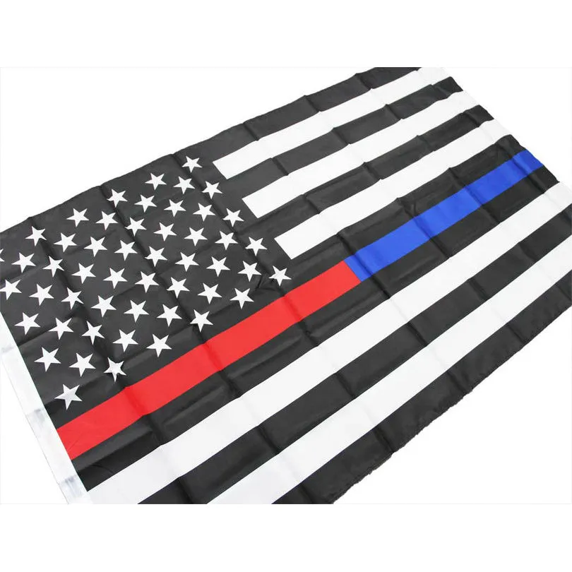 American Flag Thin Blue Line Thin Red Line Flag