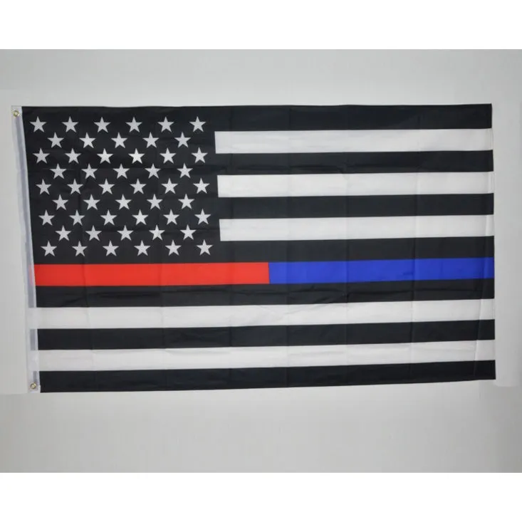 American Flag Thin Blue Line Thin Red Line Flag