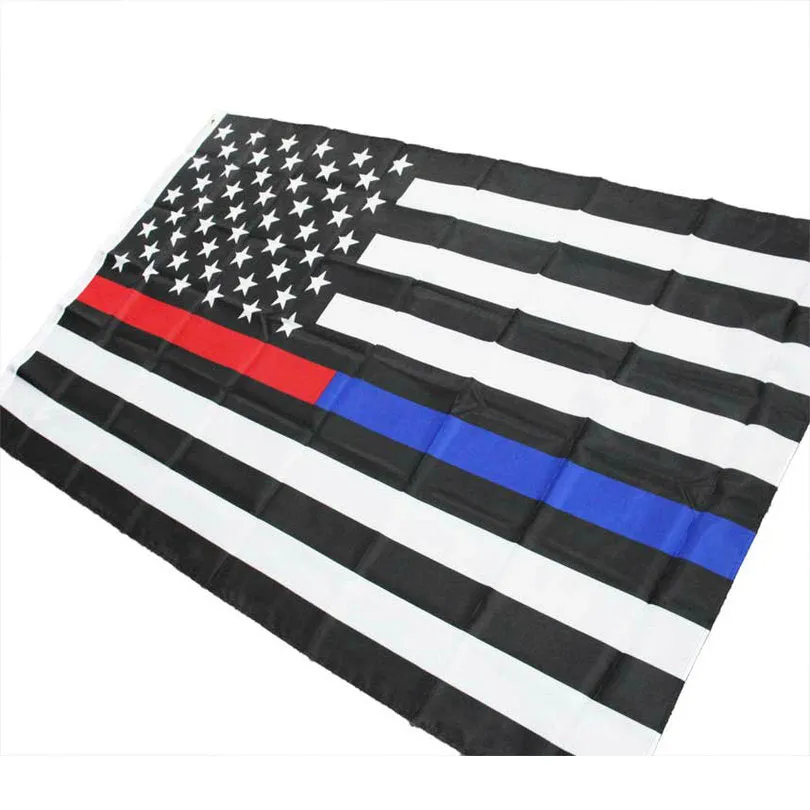 American Flag Thin Blue Line Thin Red Line Flag