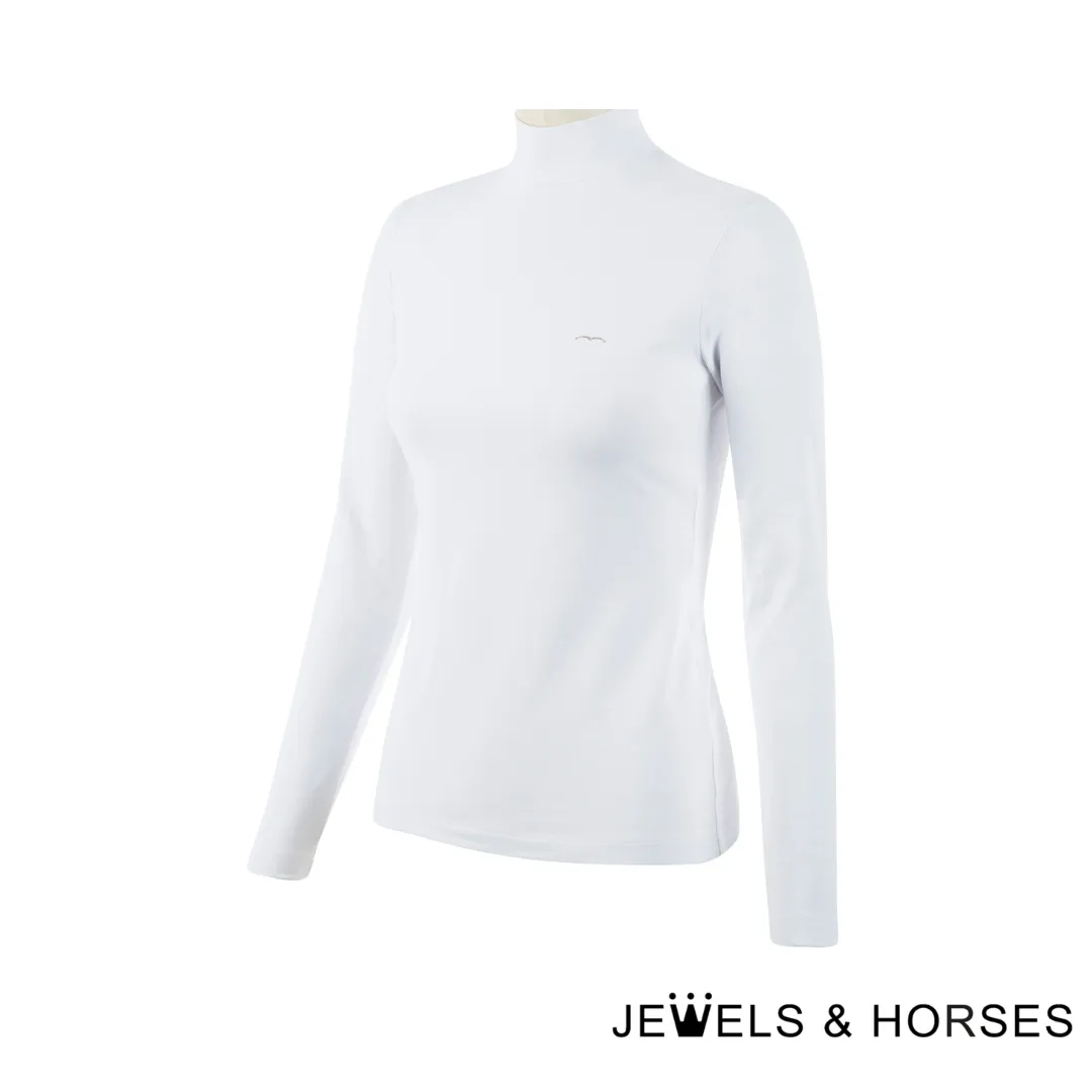 Animo Behind Womens Turtleneck - Bianco