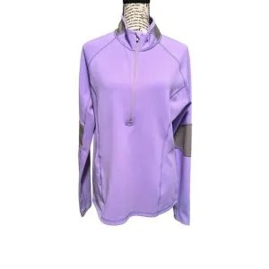 Athleta large long sleeve‎ 3/4 Front Zip, Lavender ￼front Zip Pocket Hi …