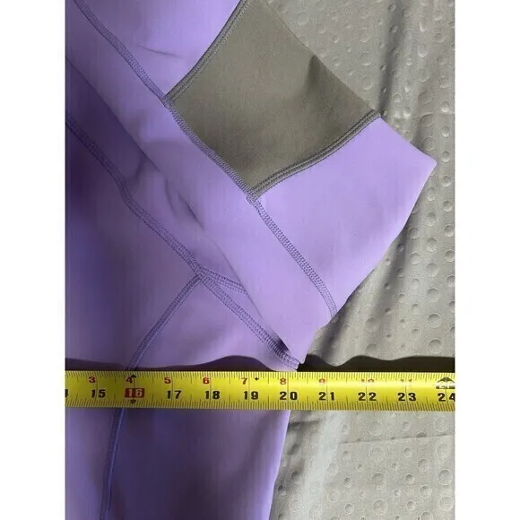 Athleta large long sleeve‎ 3/4 Front Zip, Lavender ￼front Zip Pocket Hi …