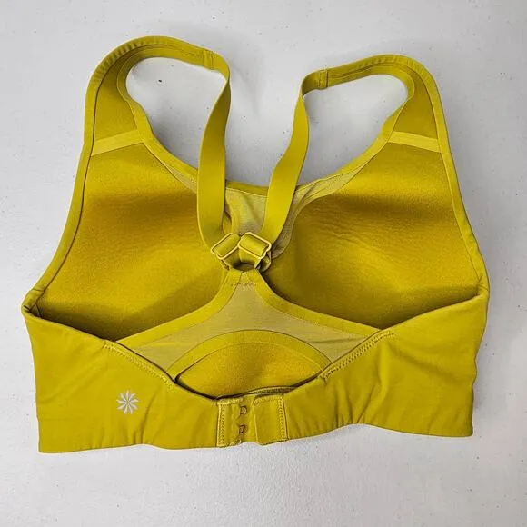 Athleta Women's Advance Bra B-G Size 32D Sunset Orange &amp; Oxidized Yellow Active