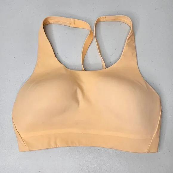 Athleta Women's Advance Bra B-G Size 32D Sunset Orange &amp; Oxidized Yellow Active
