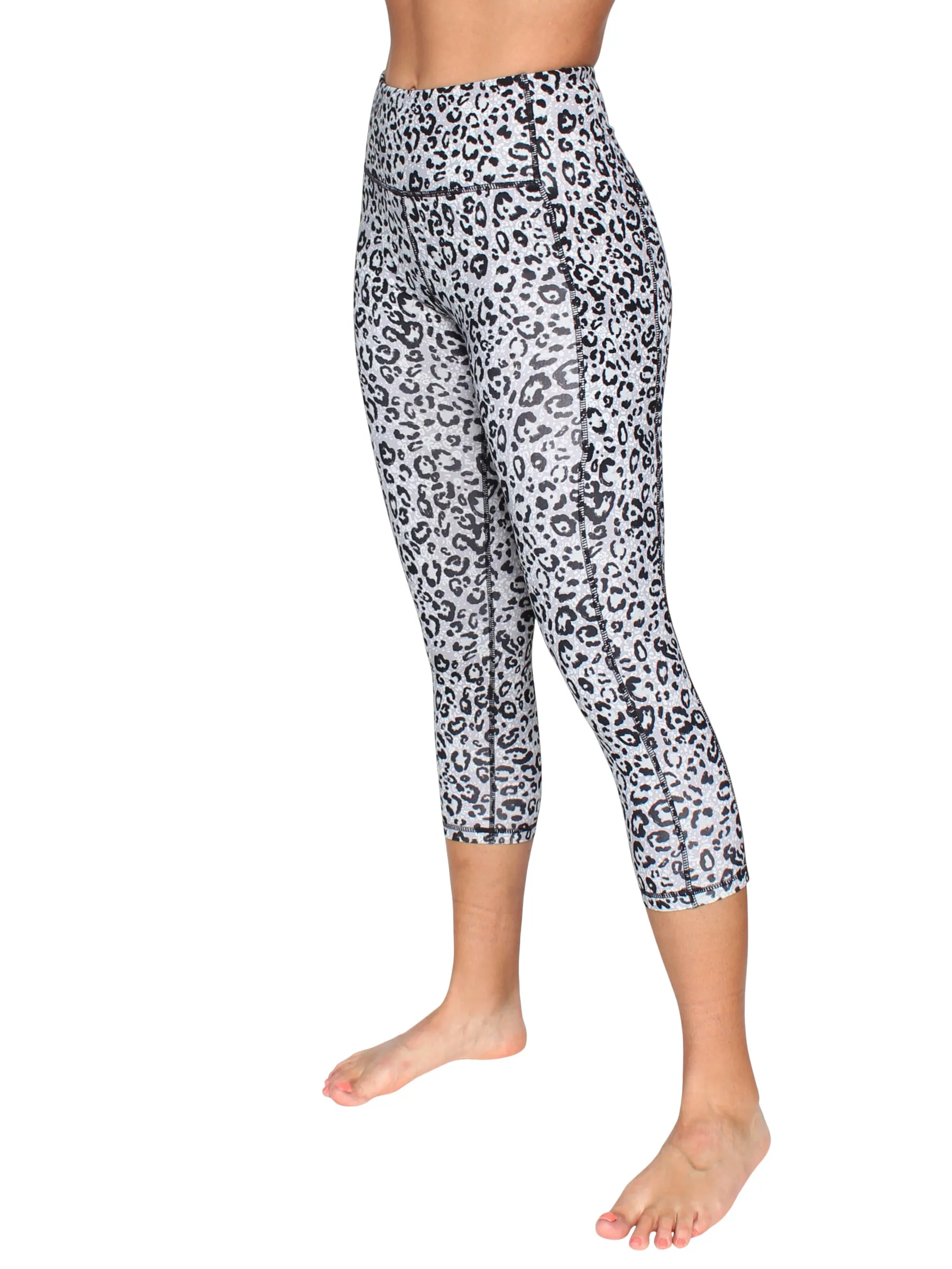 Awaken leopard 7/8 pocket tights - grey