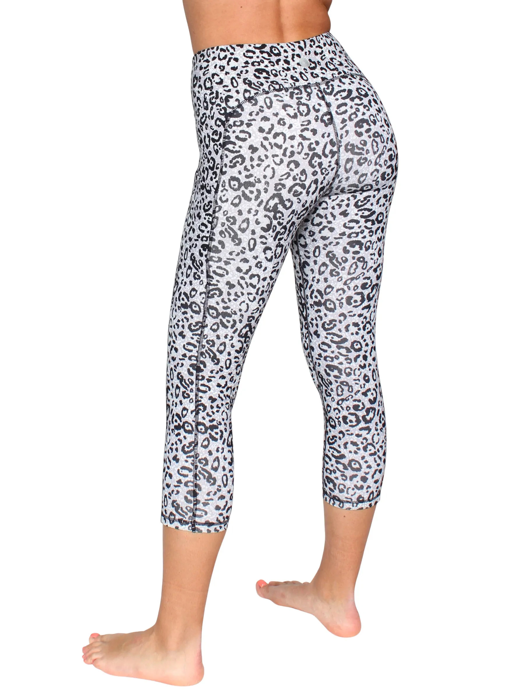 Awaken leopard 7/8 pocket tights - grey