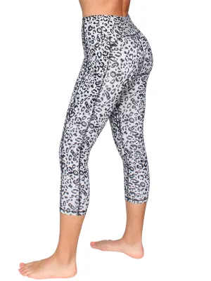 Awaken leopard 7/8 pocket tights - grey