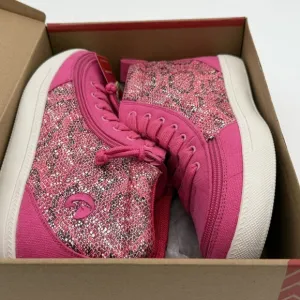 Billy Classic DJR High II Shoes 6 Fuchsia Snake Pink Lace &amp; Easy Zipper NIB