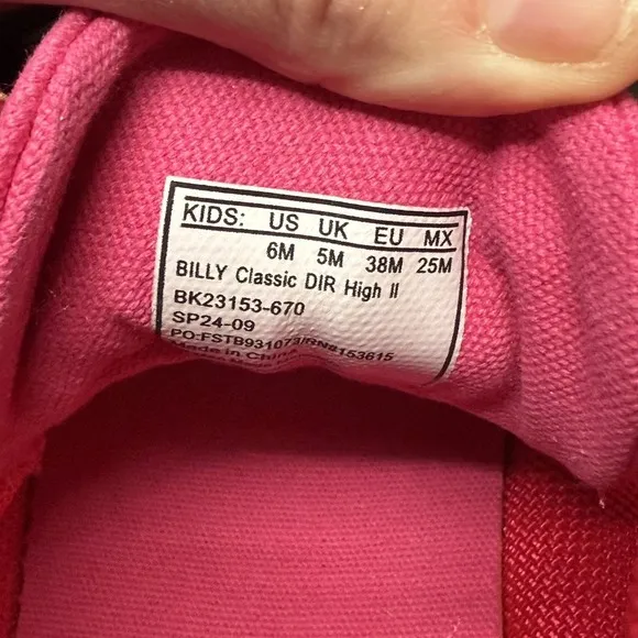 Billy Classic DJR High II Shoes 6 Fuchsia Snake Pink Lace &amp; Easy Zipper NIB