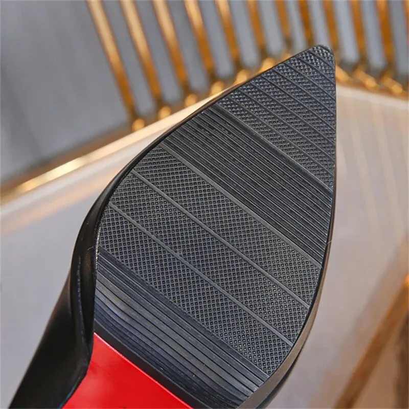 Black Pointed Toe Cross Buckle Strap Dance Shoes