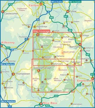 BLACKSTAIRS, MOUNT LEINSTER & BARROW 1:25,000 SCALE MAP