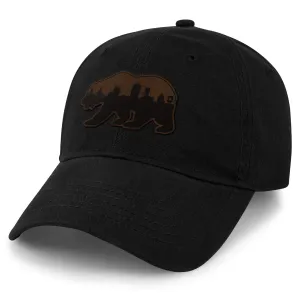 Boston Bear Skyline Leather Patch Dad Hat