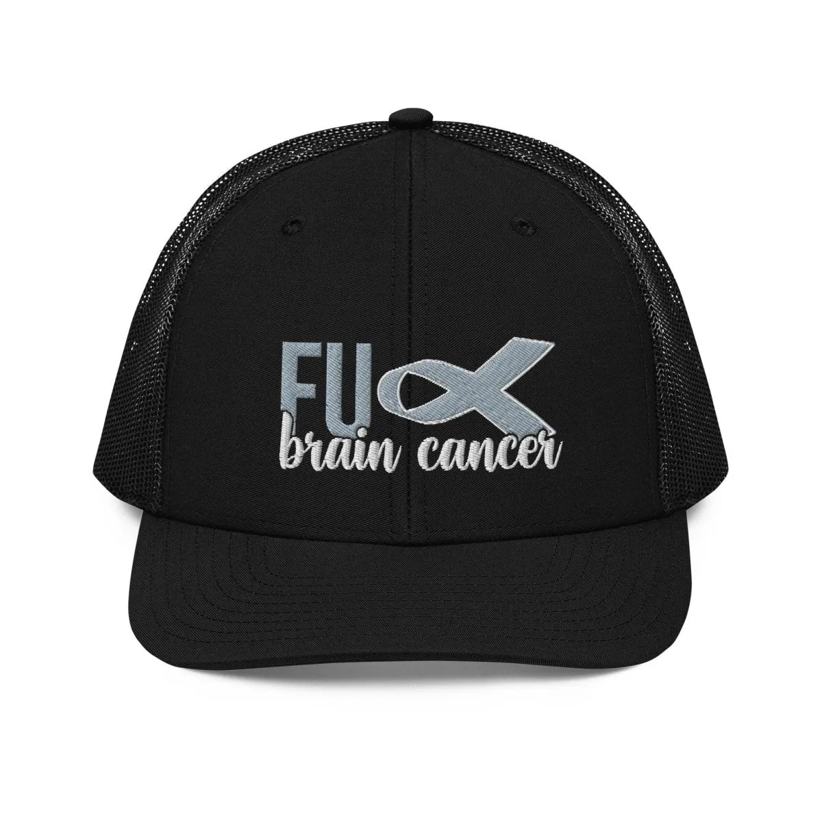 Brain Cancer FU Embroidered Trucker Cap