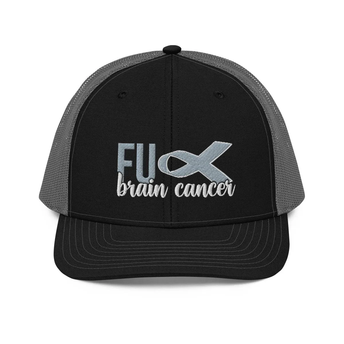 Brain Cancer FU Embroidered Trucker Cap