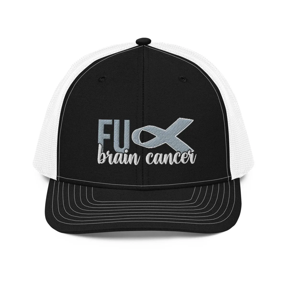 Brain Cancer FU Embroidered Trucker Cap