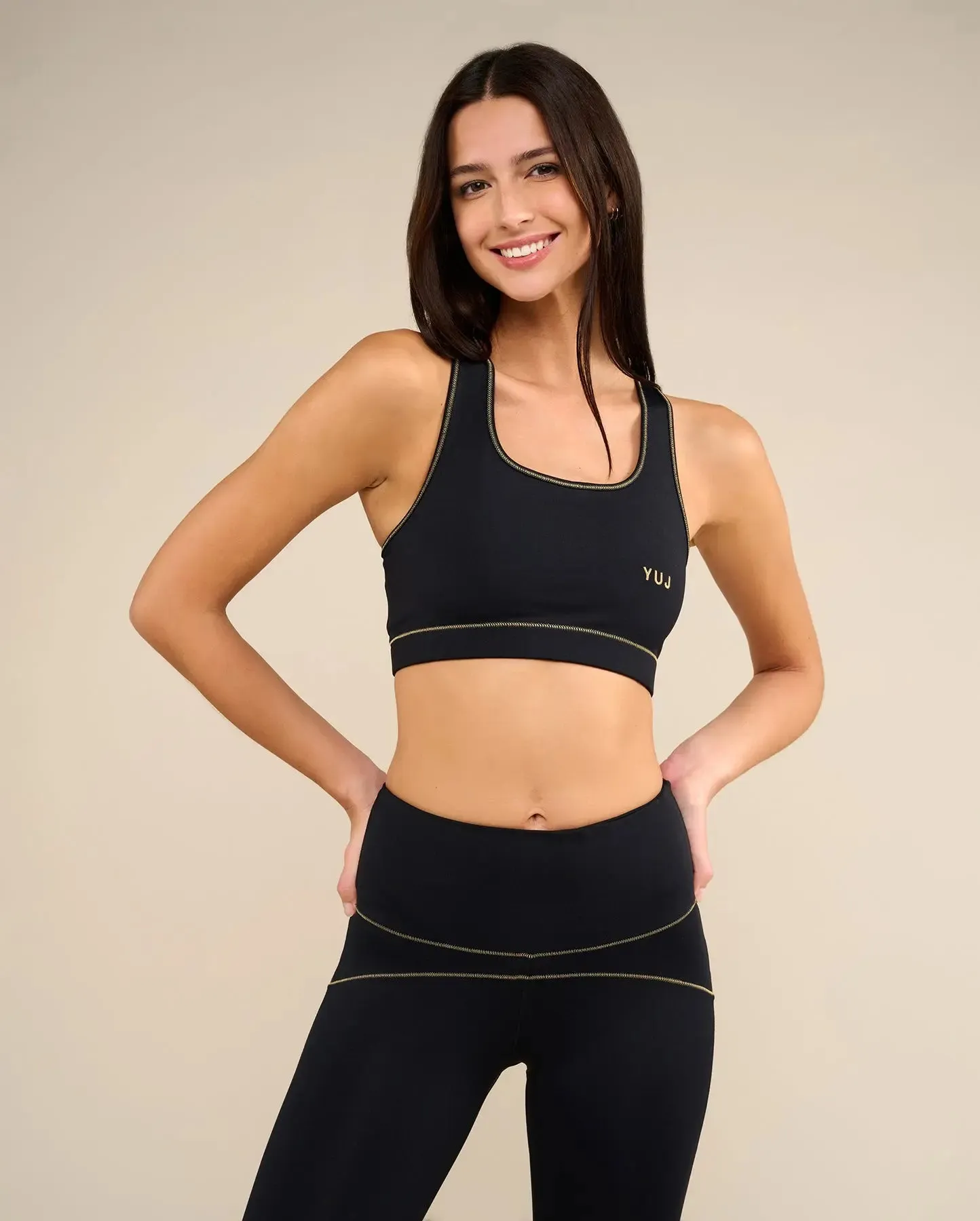 Brassière de yoga noir/gold ANAHATA