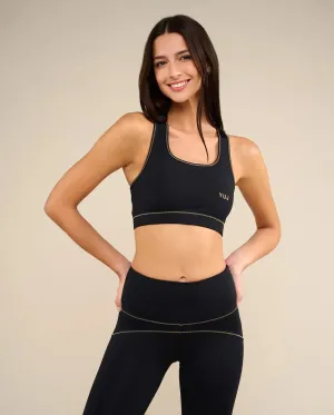 Brassière de yoga noir/gold ANAHATA