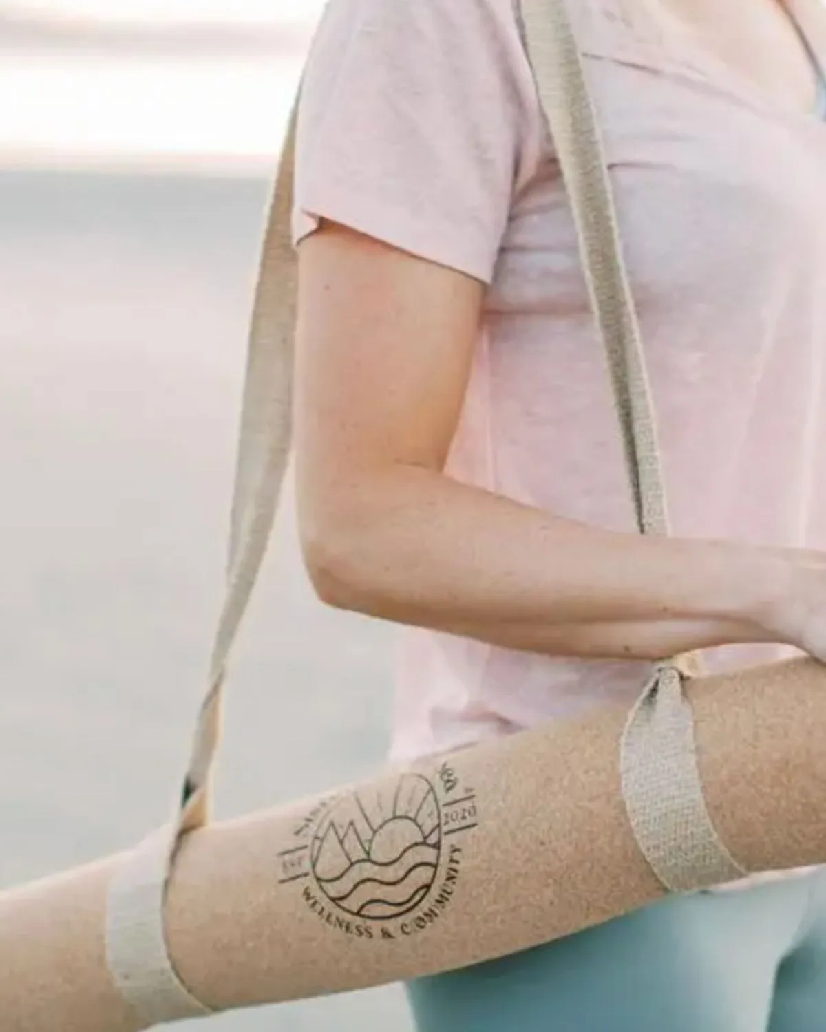 Breathe’ Cork Yoga Mat & Jute Carry Strap | Non-slip