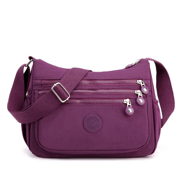 Casual Women Multi Layer Nylon Shoulder Bag