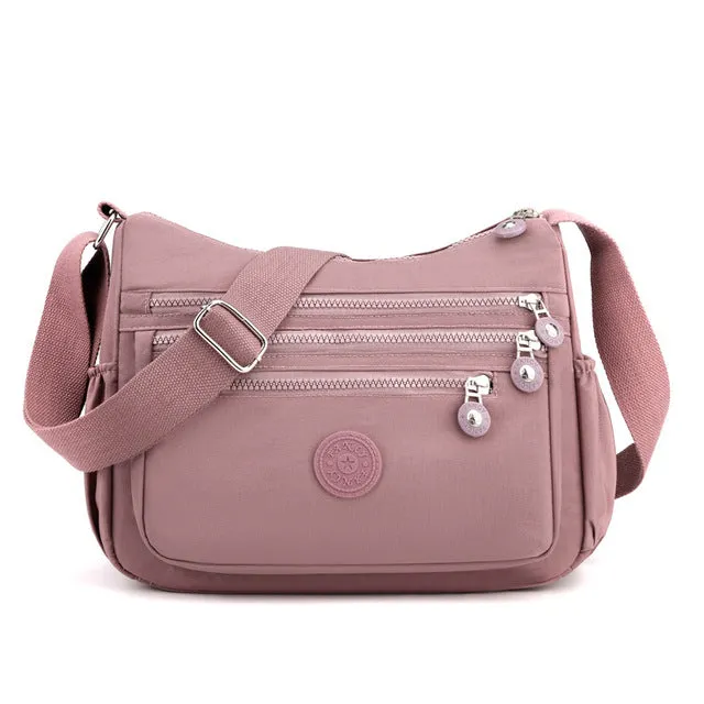 Casual Women Multi Layer Nylon Shoulder Bag