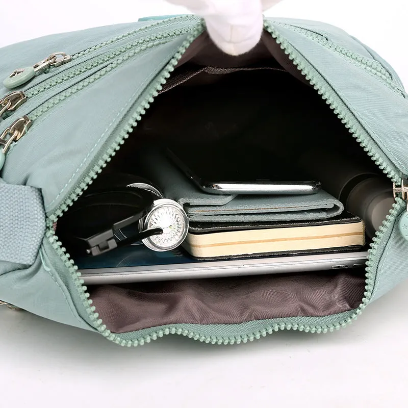 Casual Women Multi Layer Nylon Shoulder Bag