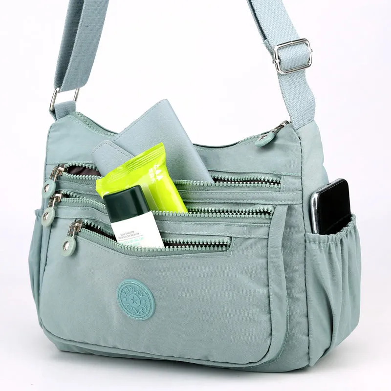 Casual Women Multi Layer Nylon Shoulder Bag