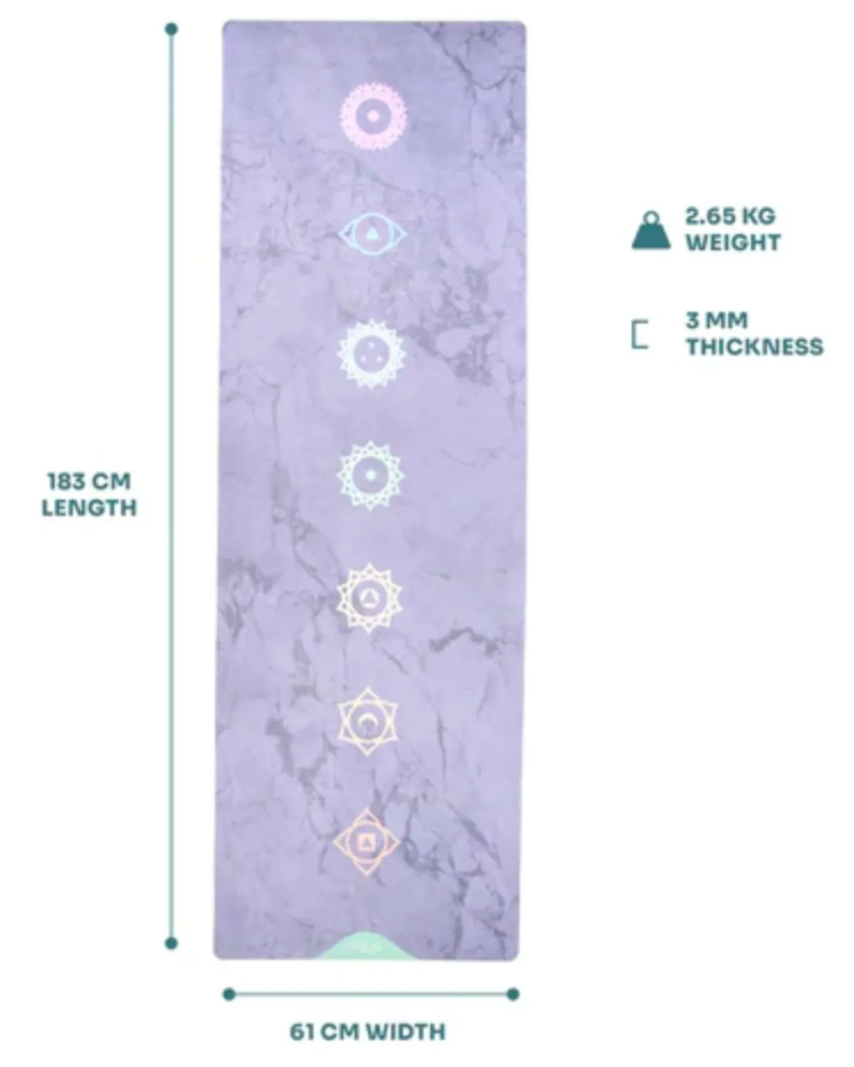 Chakra Vegan Suede Yoga Mat