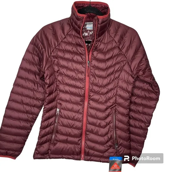 Columbia NEW Burgundy Puffer‎ Jacket Powder Lite Jacket XS NWT