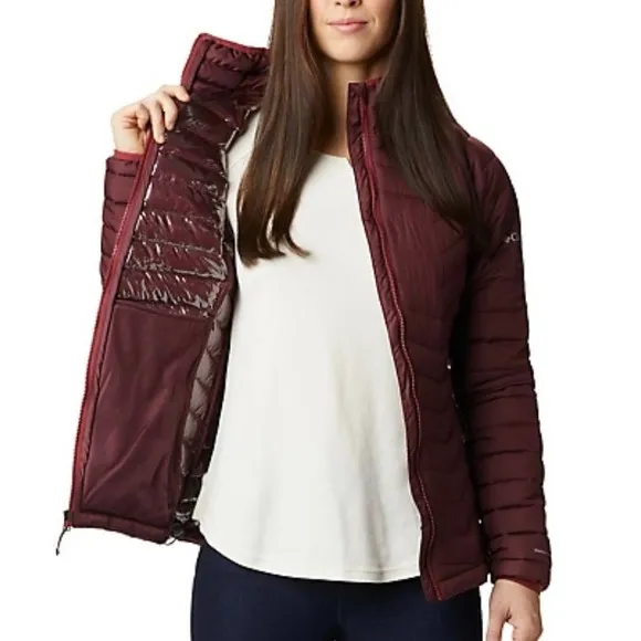 Columbia NEW Burgundy Puffer‎ Jacket Powder Lite Jacket XS NWT