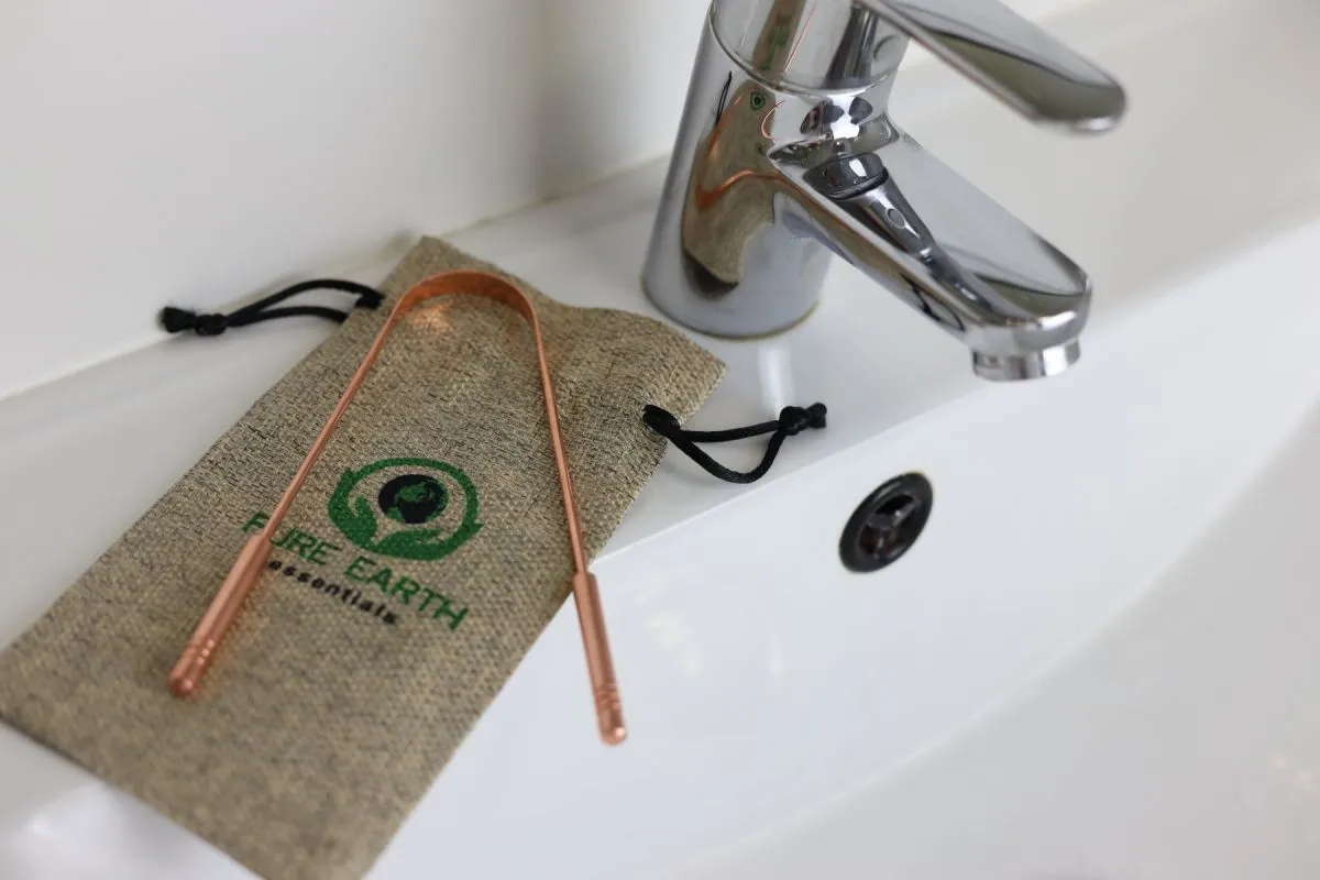Copper Tongue Cleaner with Carry Bag - Single Pack - Starts at £3.19 per item