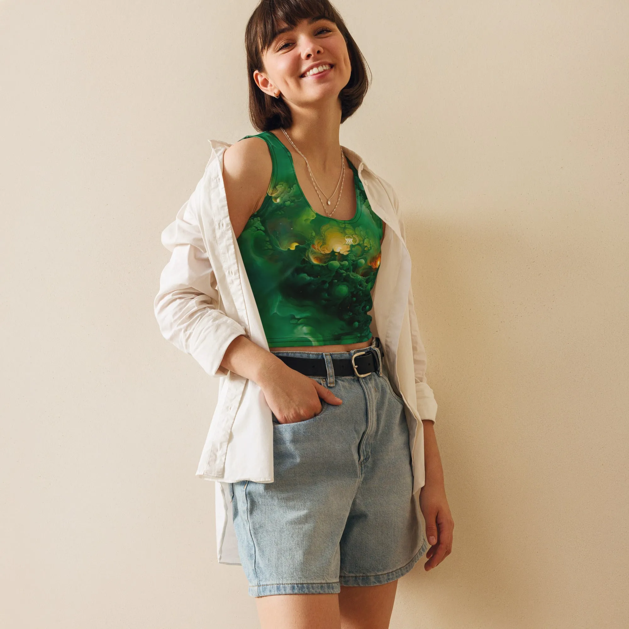 Crop Top - Viridian Shroud