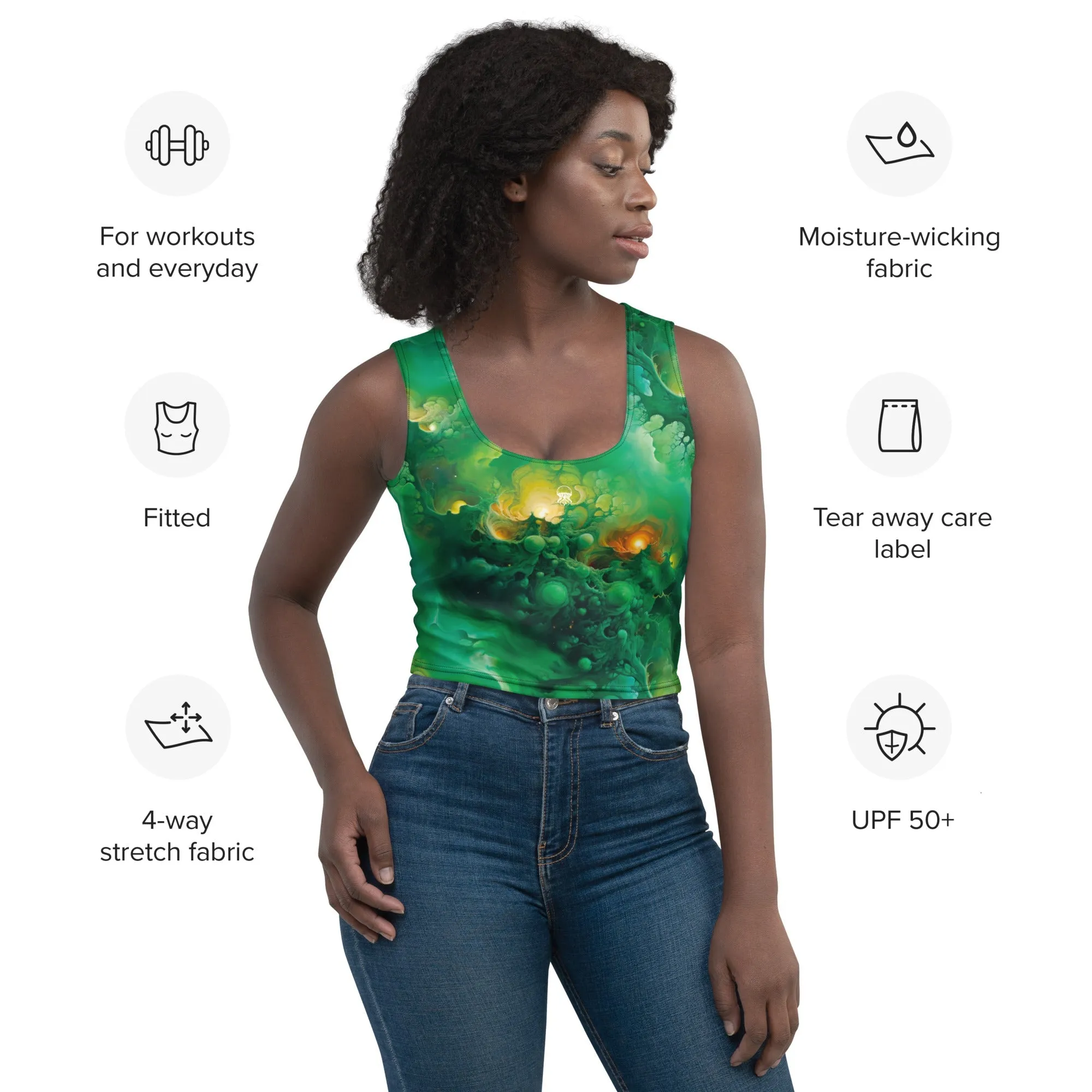 Crop Top - Viridian Shroud