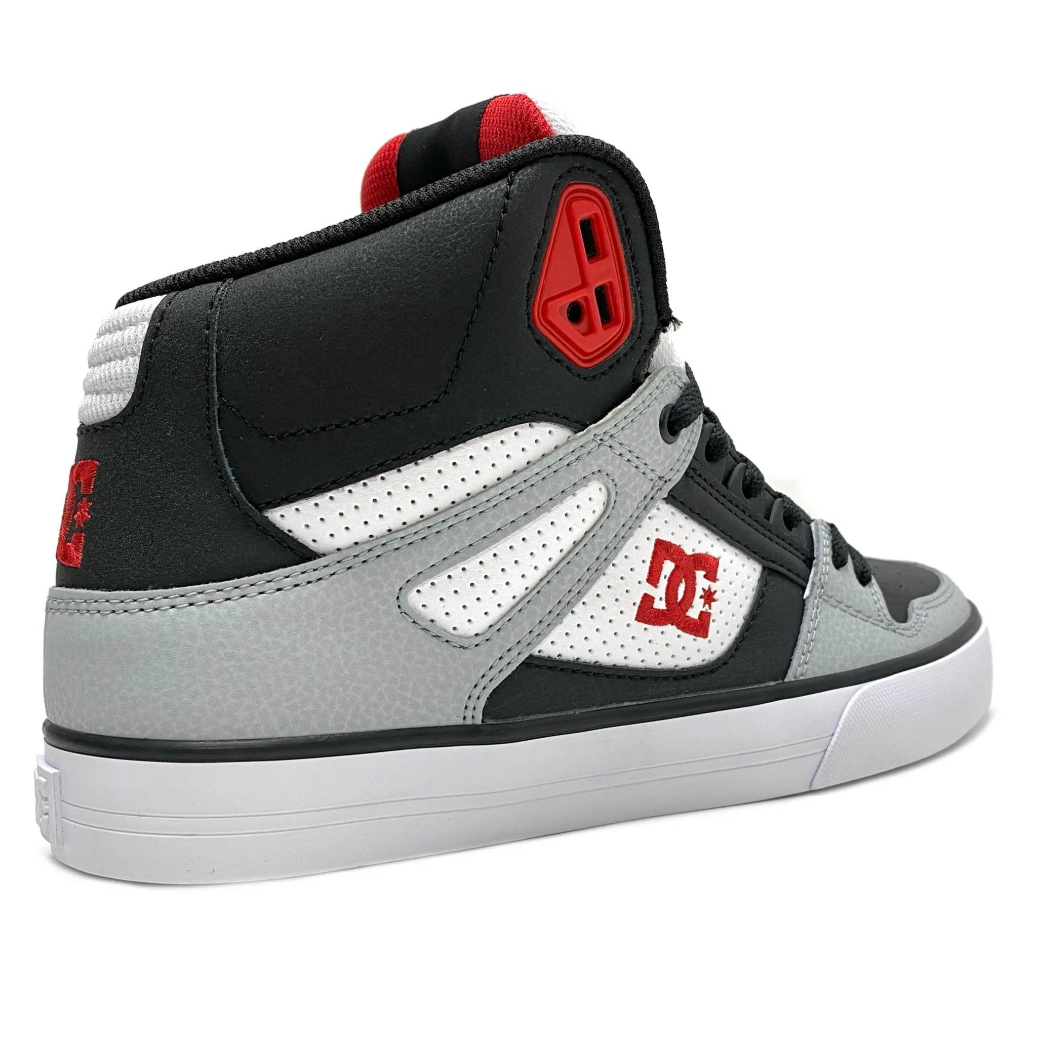 DC SHOES PURE HIGH TOP WC BLACK GREY RED TRAINERS