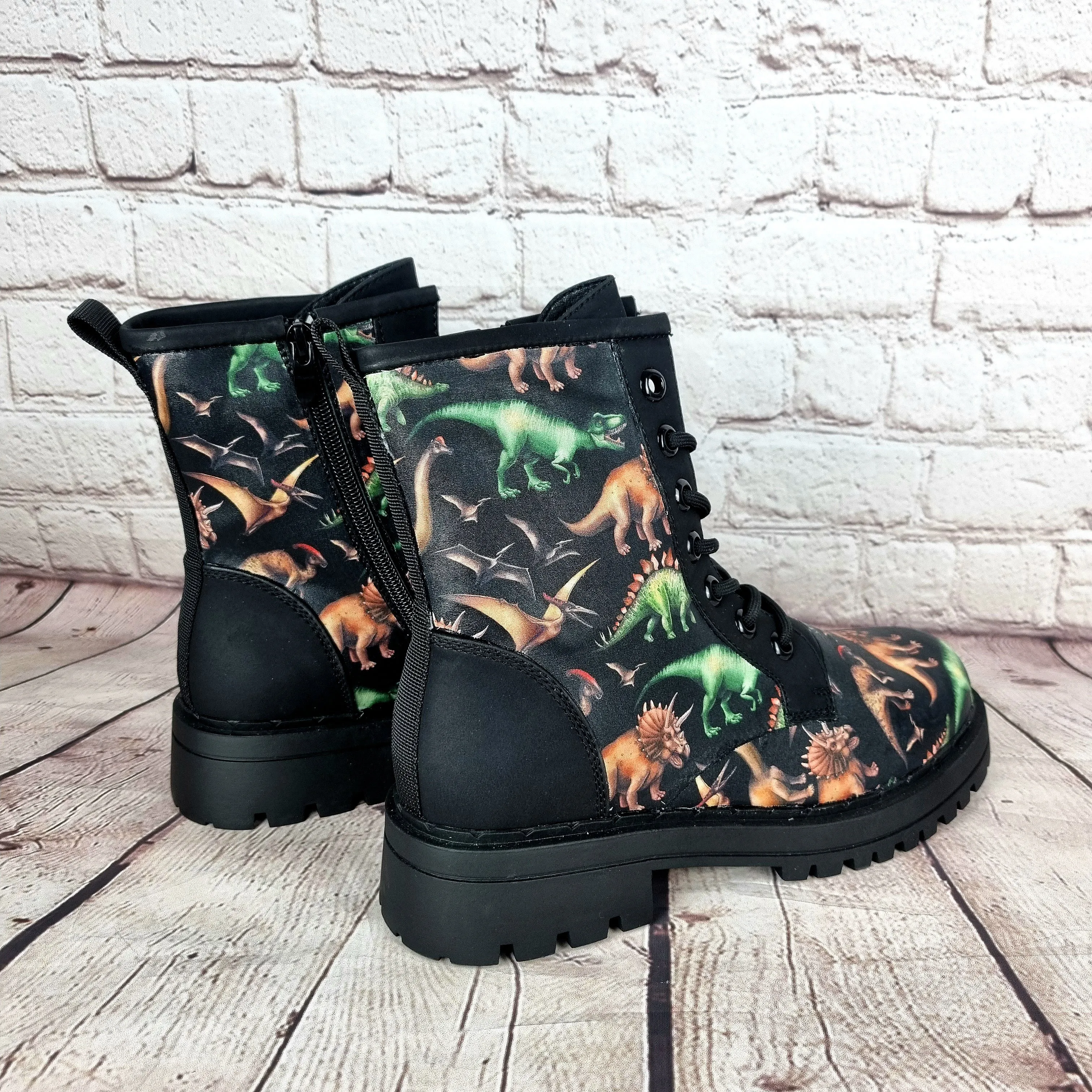 Dinosaur ankle boots