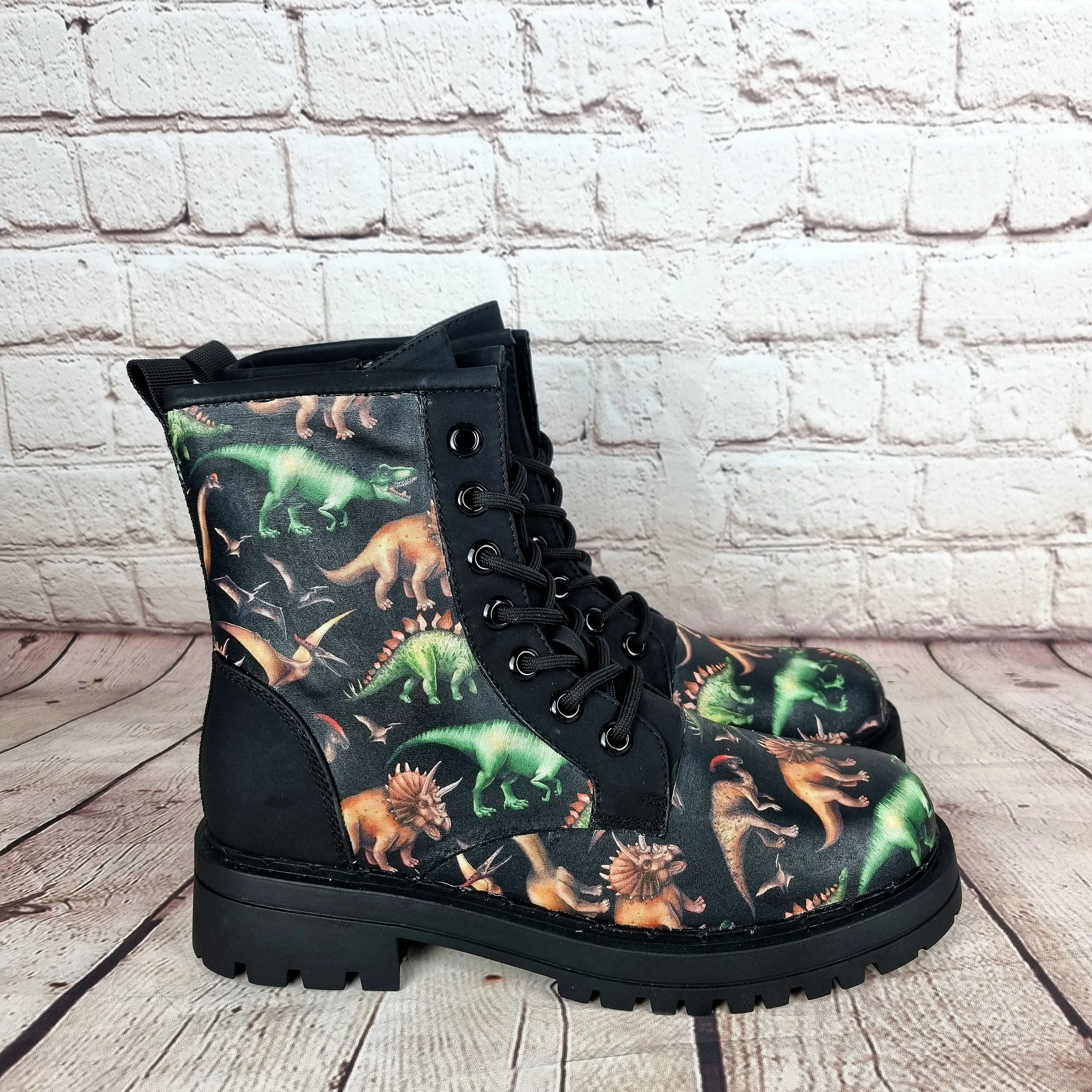 Dinosaur ankle boots
