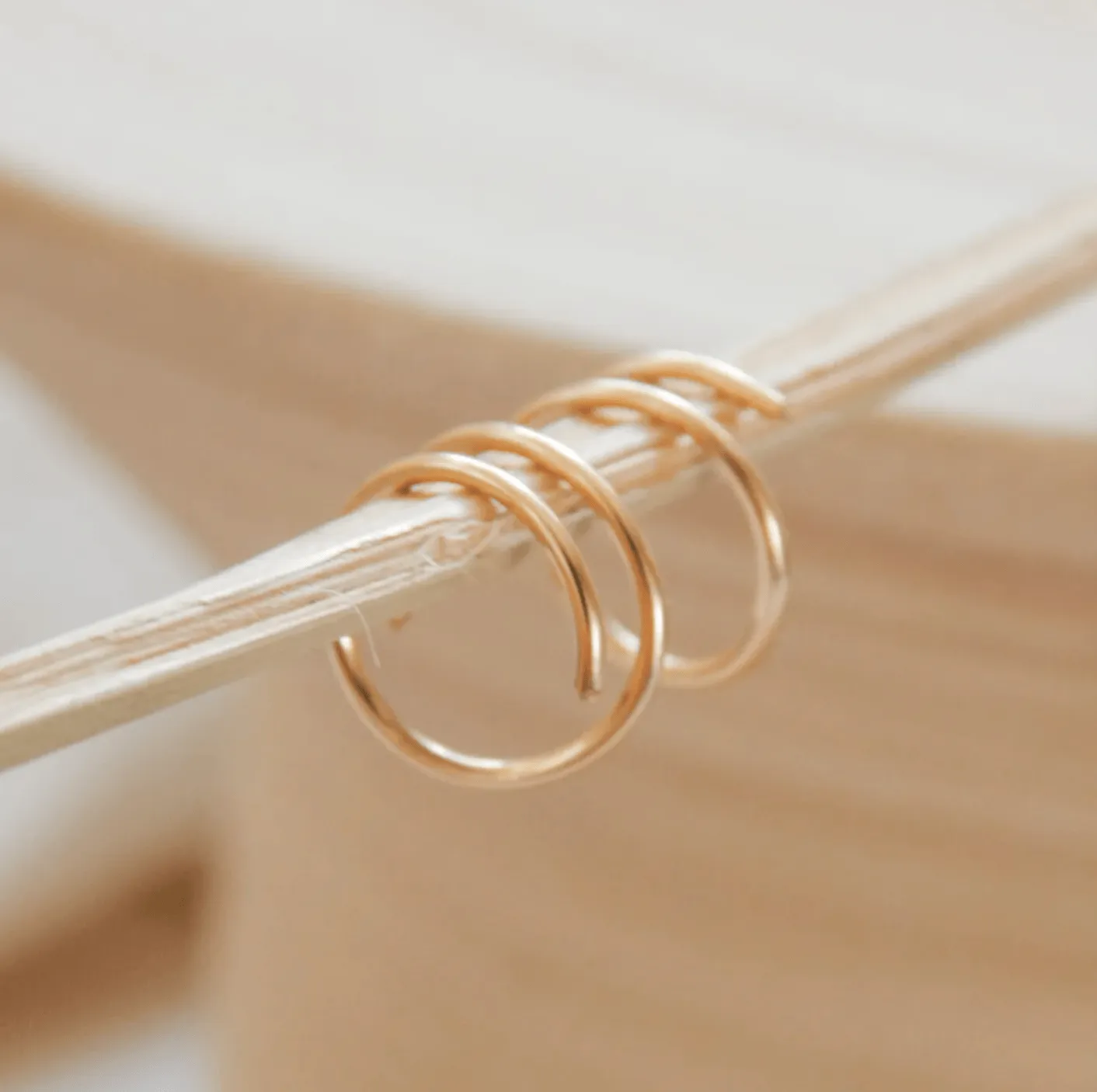 Double Twist Hoop Earrings