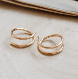 Double Twist Hoop Earrings