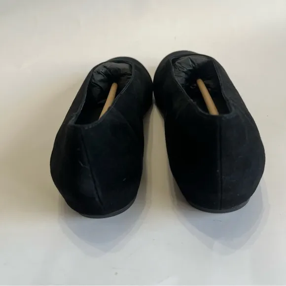 Eileen Fisher Women's 9 Una Hidden Wedge Ballet Flat Black Suede Leather