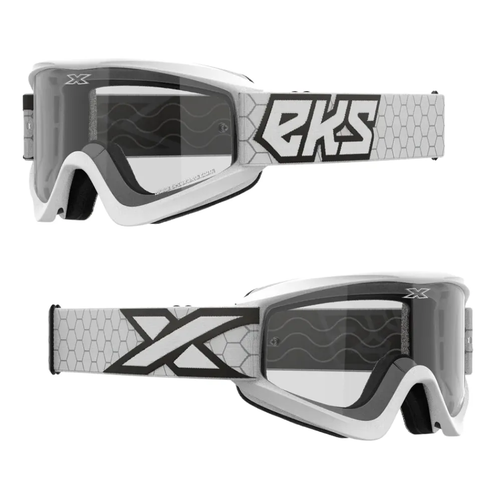 EKS Gox Flat Out White Clear Goggle