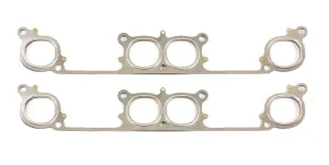 Engine & Accessories Header / Manifold Gasket - 1.876 in Round Port - 7-Bolt - Multi-Layer Steel - Brodix / All Pro 286 Heads - Small Block Chevy - Pair