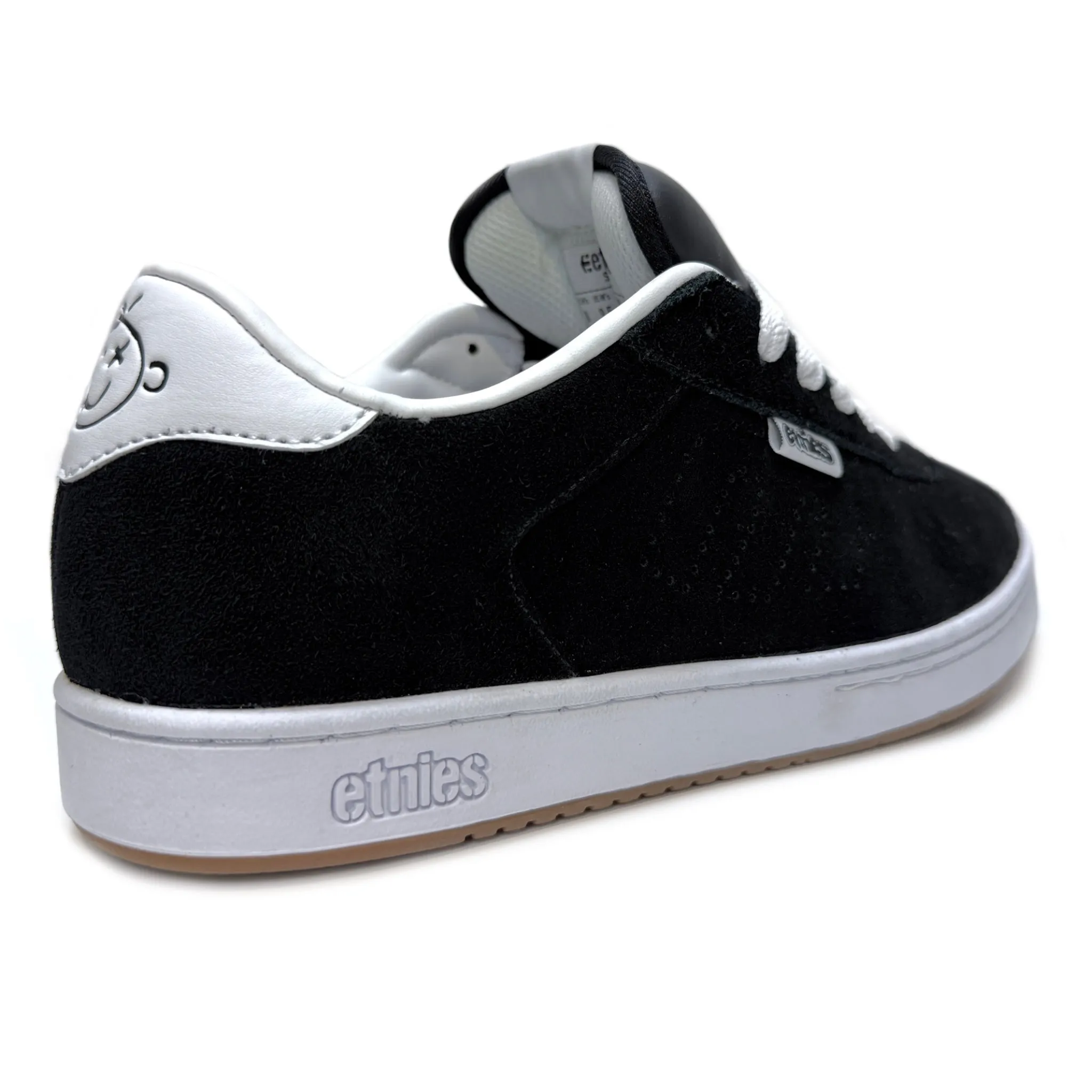 ETNIES SCAM BLACK & WHITE TRAINERS