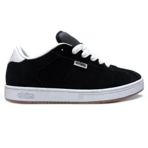 ETNIES SCAM BLACK & WHITE TRAINERS