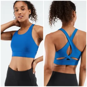 Fabletics No-Bounce High Impact Sports Bra in Electric Blue Size Medium